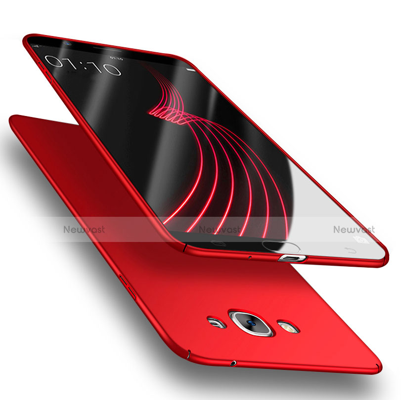 Hard Rigid Plastic Matte Finish Cover M02 for Samsung Galaxy J3 Pro (2016) J3110 Red