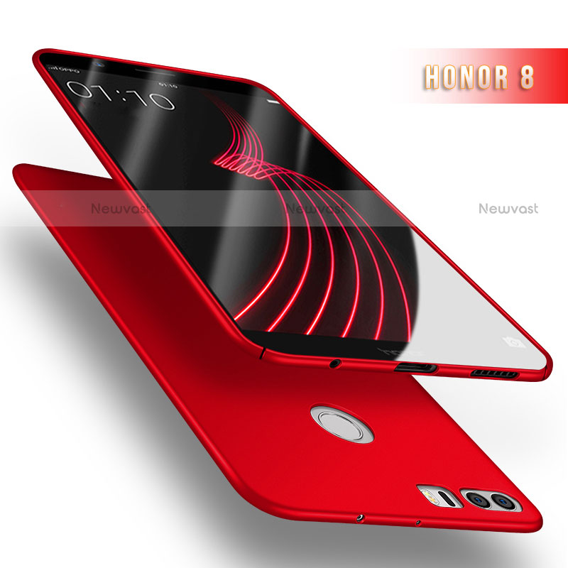 Hard Rigid Plastic Matte Finish Cover M03 for Huawei Honor 8 Red