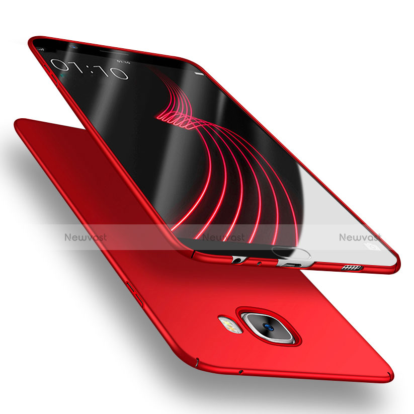 Hard Rigid Plastic Matte Finish Cover M03 for Samsung Galaxy C7 SM-C7000 Red