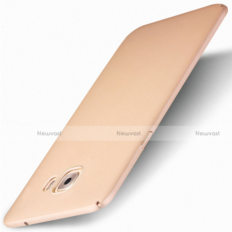 Hard Rigid Plastic Matte Finish Cover M04 for Samsung Galaxy C7 Pro C7010 Gold