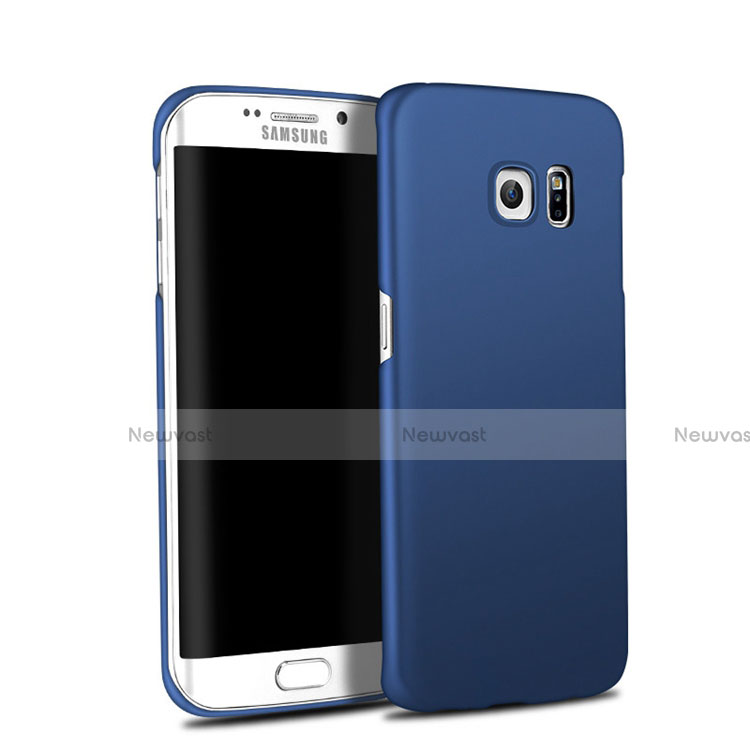 Hard Rigid Plastic Matte Finish Cover Q02 for Samsung Galaxy S6 Edge+ Plus SM-G928F Blue