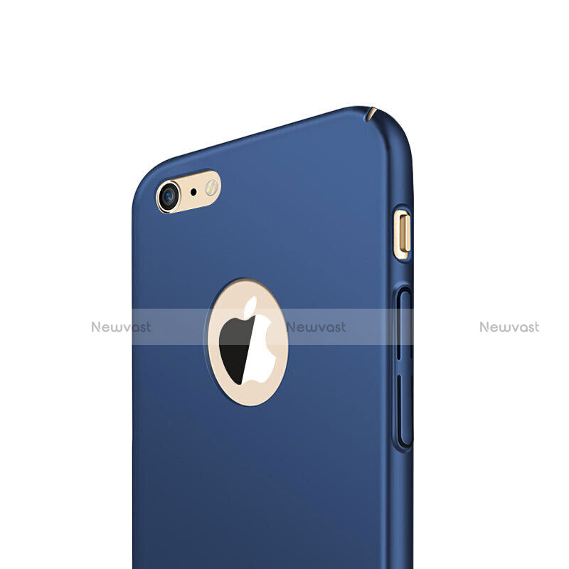 Hard Rigid Plastic Matte Finish Cover with Finger Ring Stand for Apple iPhone 6 Blue