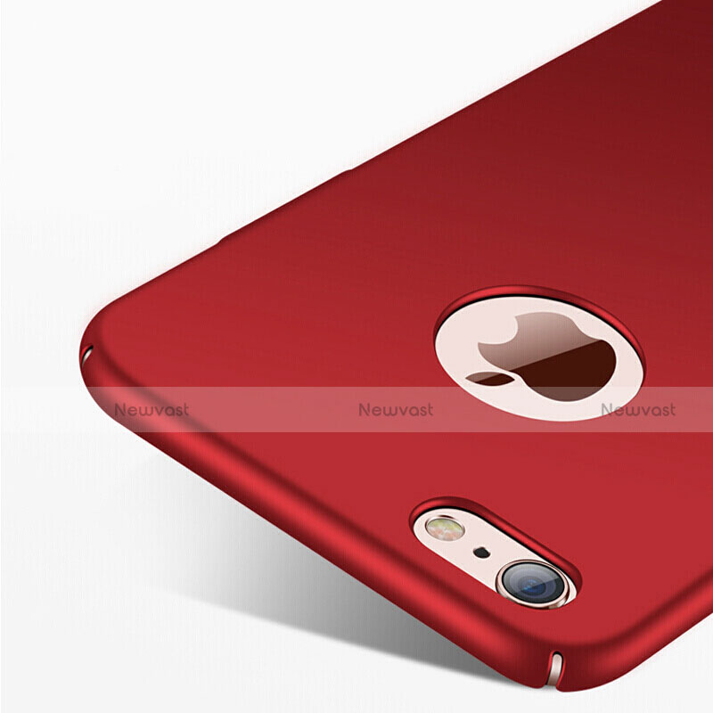 Hard Rigid Plastic Matte Finish Cover with Finger Ring Stand for Apple iPhone 6 Plus Red