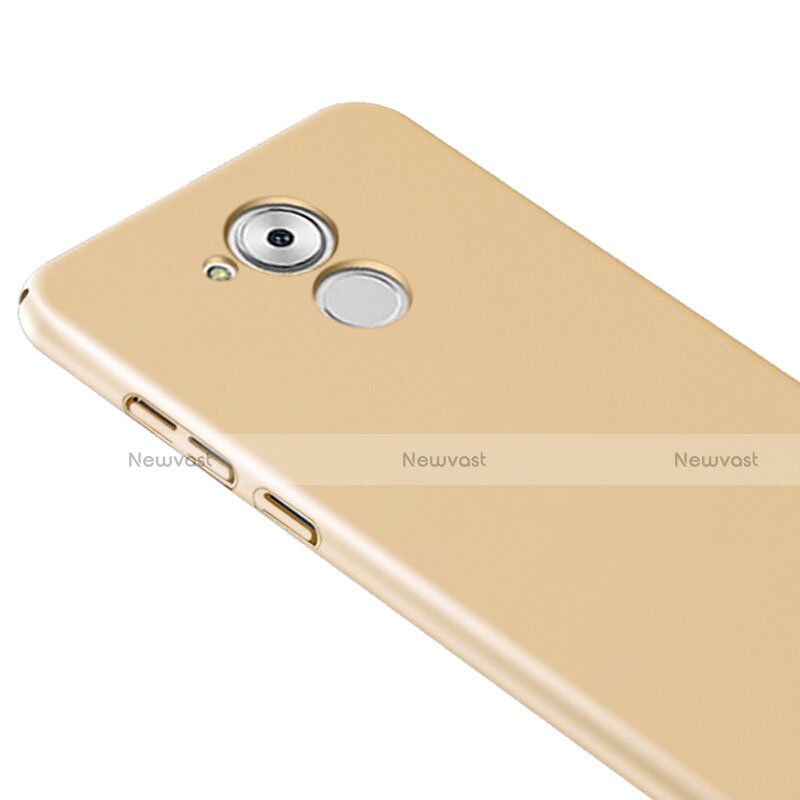 Hard Rigid Plastic Matte Finish Cover with Finger Ring Stand for Huawei Enjoy 6S Gold