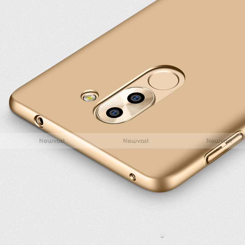 Hard Rigid Plastic Matte Finish Cover with Finger Ring Stand for Huawei Honor 6X Gold