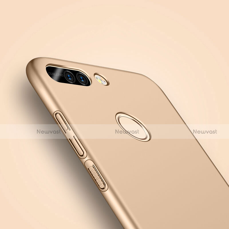 Hard Rigid Plastic Matte Finish Cover with Finger Ring Stand for Huawei Honor 8 Pro Gold