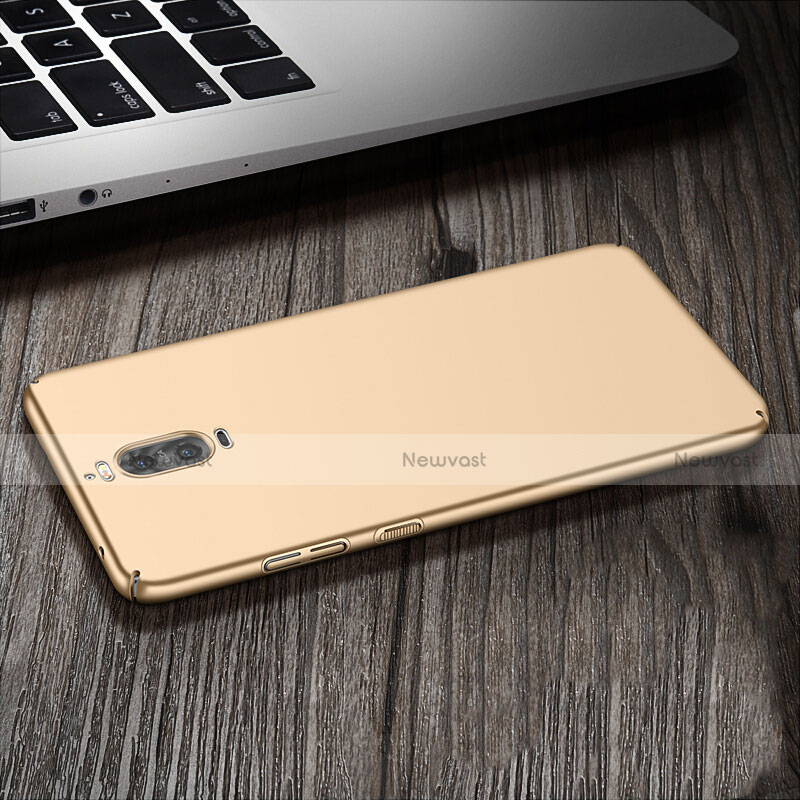 Hard Rigid Plastic Matte Finish Cover with Finger Ring Stand for Huawei Mate 9 Pro Gold