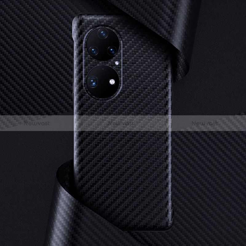 Hard Rigid Plastic Matte Finish Frameless Case Back Cover F01 for Huawei P50e Black