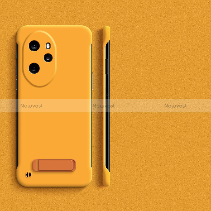 Hard Rigid Plastic Matte Finish Frameless Case Back Cover for Huawei Honor 100 Pro 5G Yellow