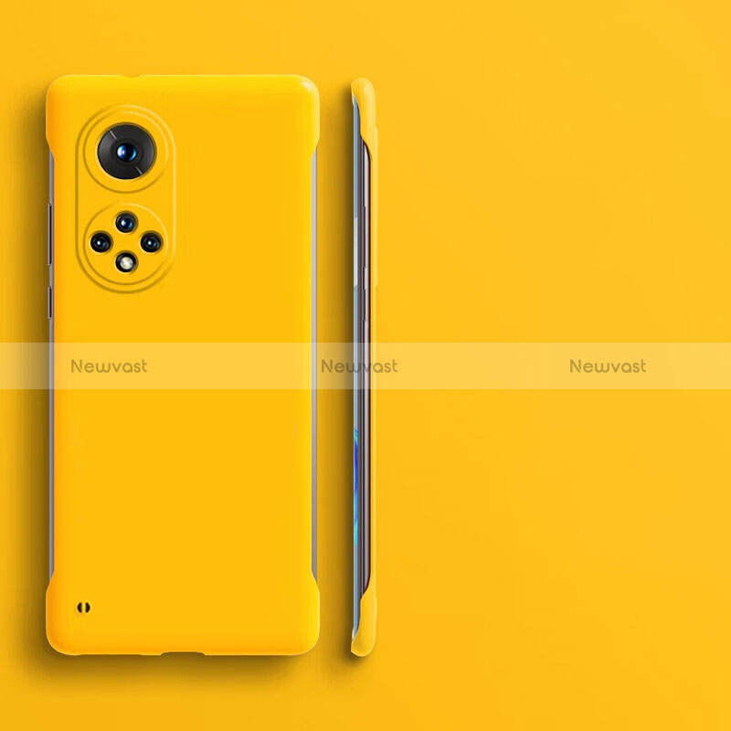 Hard Rigid Plastic Matte Finish Frameless Case Back Cover for Huawei Honor 50 Pro 5G Yellow