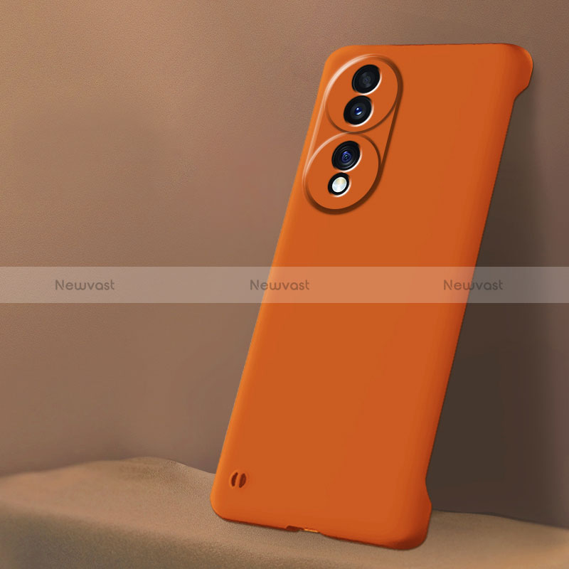 Hard Rigid Plastic Matte Finish Frameless Case Back Cover for Huawei Honor 70 5G Orange