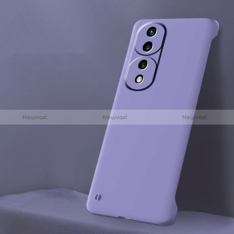 Hard Rigid Plastic Matte Finish Frameless Case Back Cover for Huawei Honor 70 Pro 5G Purple