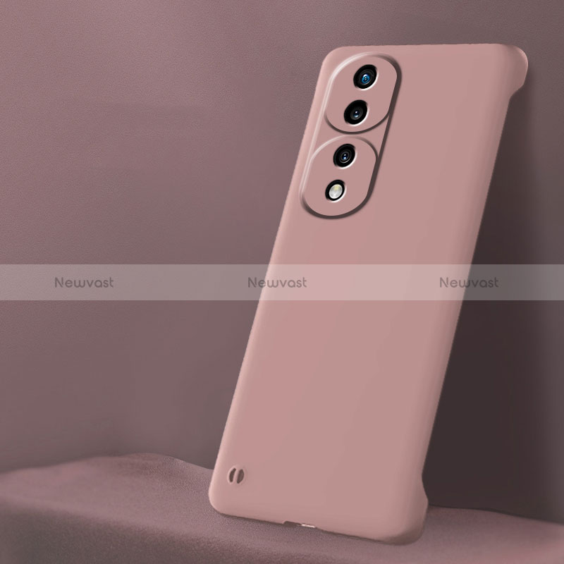 Hard Rigid Plastic Matte Finish Frameless Case Back Cover for Huawei Honor 70 Pro+ Plus 5G Pink