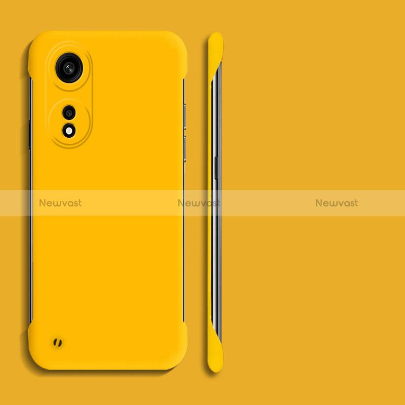 Hard Rigid Plastic Matte Finish Frameless Case Back Cover for Huawei Honor X5 Plus Yellow