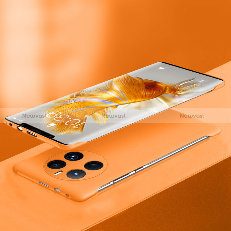 Hard Rigid Plastic Matte Finish Frameless Case Back Cover for Huawei Mate 50 Pro Orange