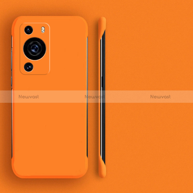 Hard Rigid Plastic Matte Finish Frameless Case Back Cover for Huawei P60 Orange