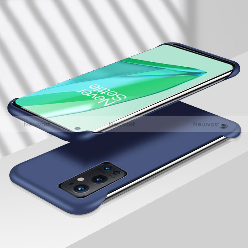 Hard Rigid Plastic Matte Finish Frameless Case Back Cover for OnePlus 9 Pro 5G Blue