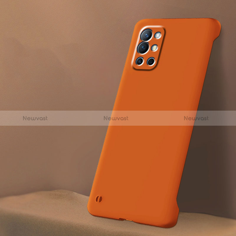 Hard Rigid Plastic Matte Finish Frameless Case Back Cover for OnePlus 9R 5G Orange