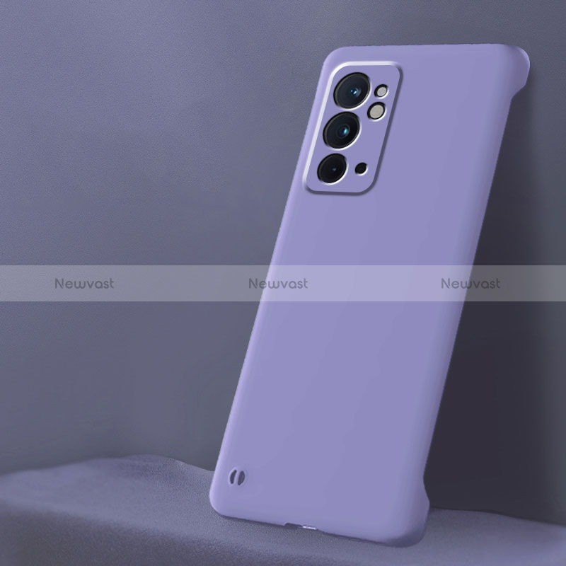 Hard Rigid Plastic Matte Finish Frameless Case Back Cover for OnePlus 9RT 5G Clove Purple