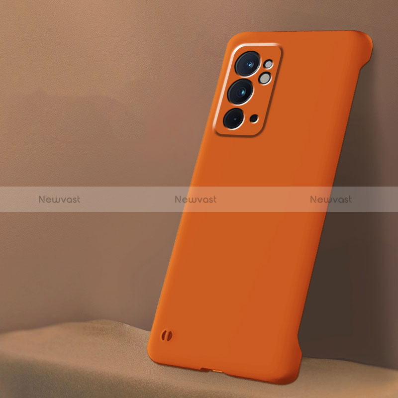 Hard Rigid Plastic Matte Finish Frameless Case Back Cover for OnePlus 9RT 5G Orange