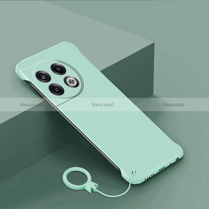 Hard Rigid Plastic Matte Finish Frameless Case Back Cover for OnePlus Ace 2 Pro 5G Matcha Green