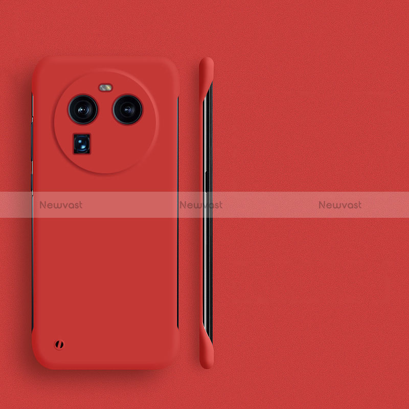 Hard Rigid Plastic Matte Finish Frameless Case Back Cover for Oppo Find X6 5G Red