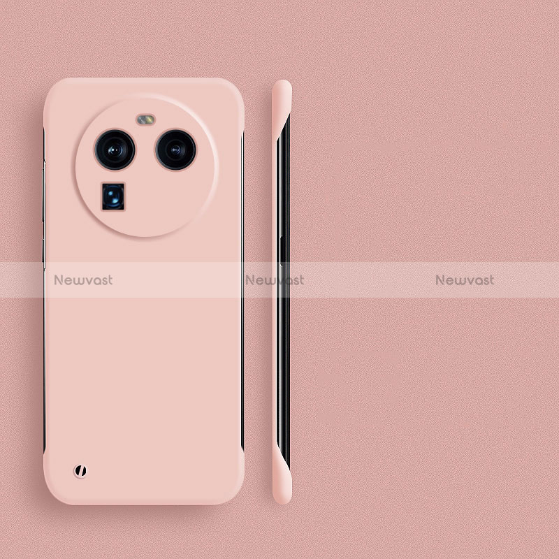 Hard Rigid Plastic Matte Finish Frameless Case Back Cover for Oppo Find X6 Pro 5G Pink