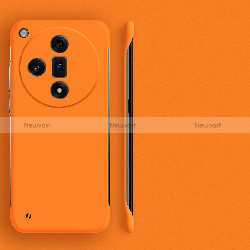 Hard Rigid Plastic Matte Finish Frameless Case Back Cover for Oppo Find X7 Ultra 5G Orange