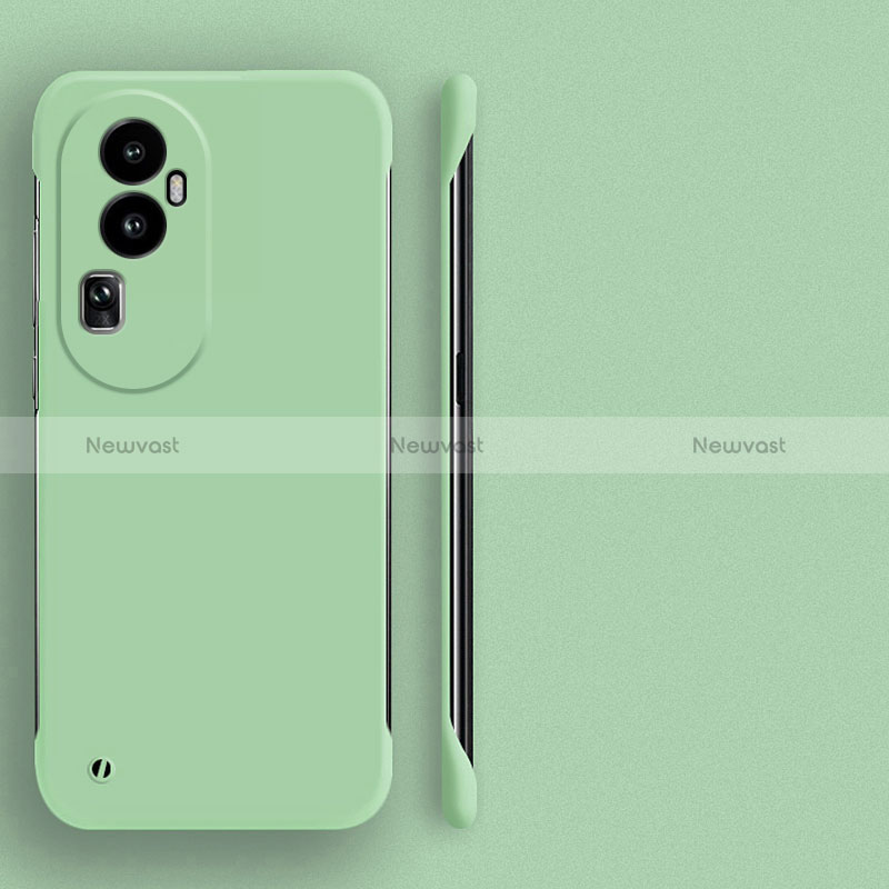 Hard Rigid Plastic Matte Finish Frameless Case Back Cover for Oppo Reno10 Pro+ Plus 5G Matcha Green