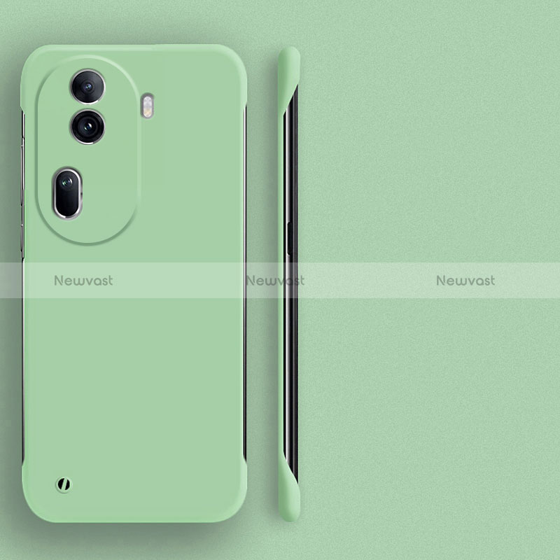 Hard Rigid Plastic Matte Finish Frameless Case Back Cover for Oppo Reno11 Pro 5G Matcha Green