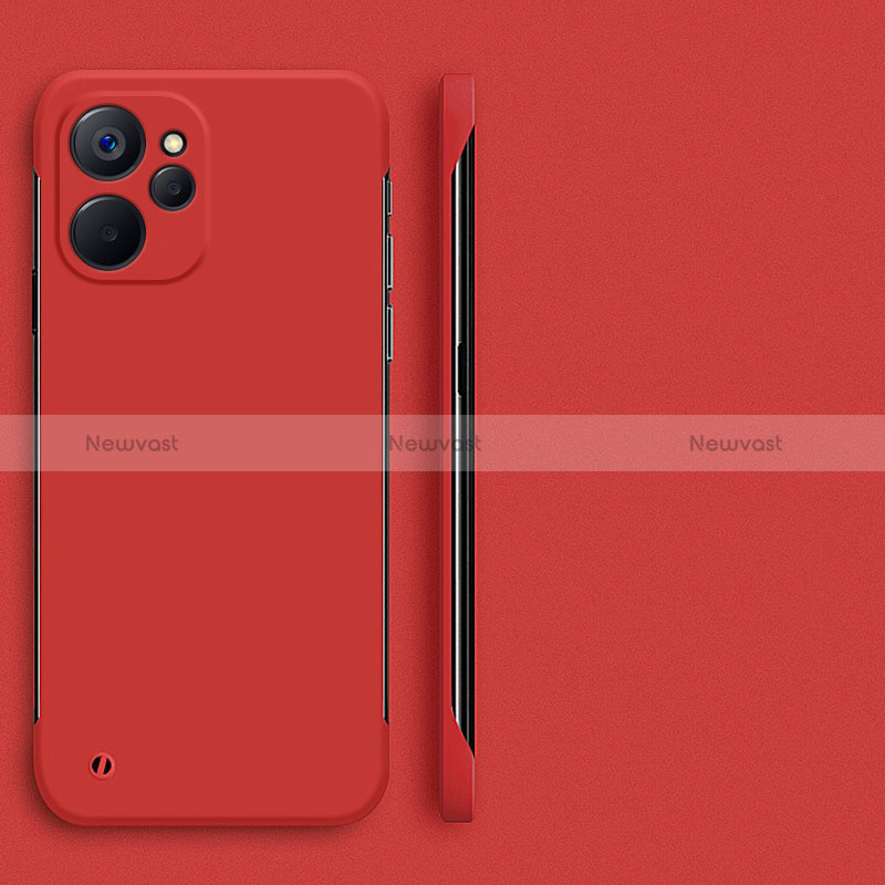 Hard Rigid Plastic Matte Finish Frameless Case Back Cover for Realme 10 5G Red