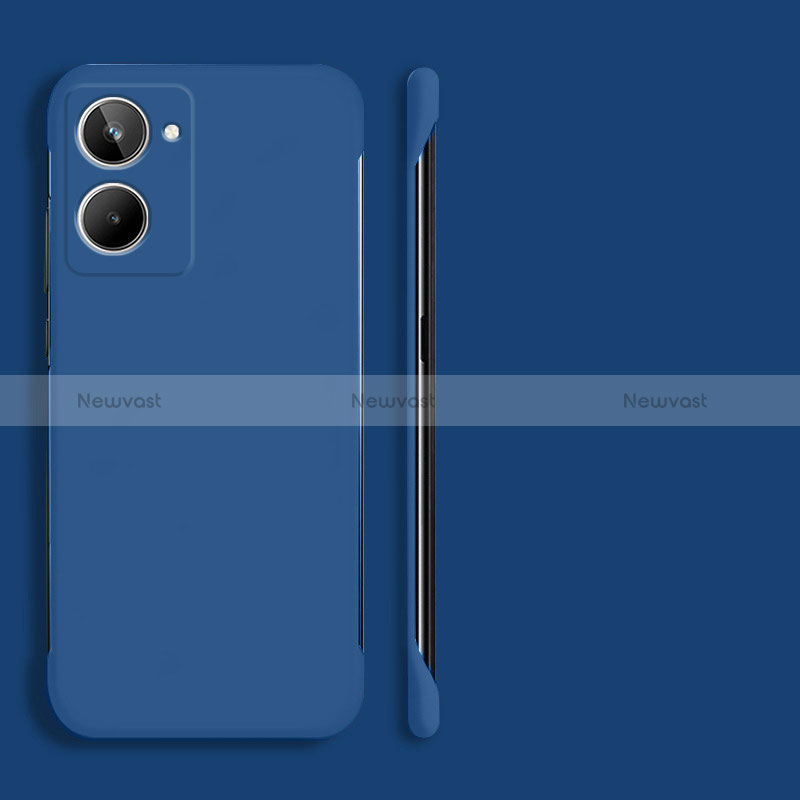 Hard Rigid Plastic Matte Finish Frameless Case Back Cover for Realme 10 Pro 5G Blue