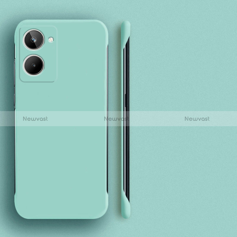 Hard Rigid Plastic Matte Finish Frameless Case Back Cover for Realme 10 Pro 5G Cyan