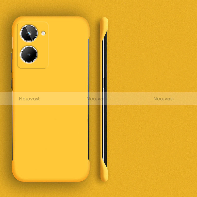 Hard Rigid Plastic Matte Finish Frameless Case Back Cover for Realme 10 Pro 5G Yellow