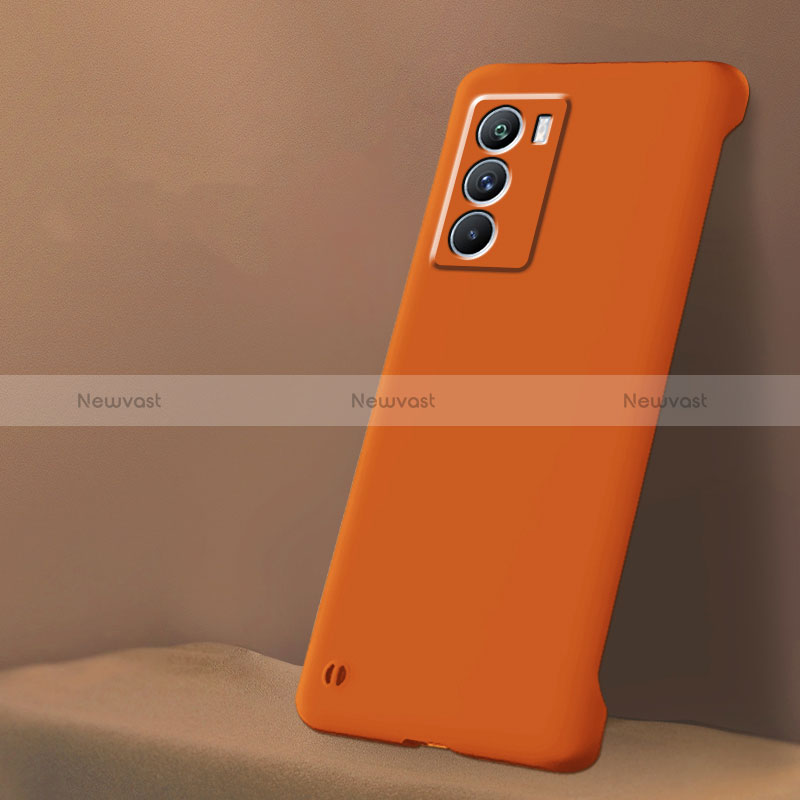 Hard Rigid Plastic Matte Finish Frameless Case Back Cover for Vivo iQOO 9 SE 5G Orange