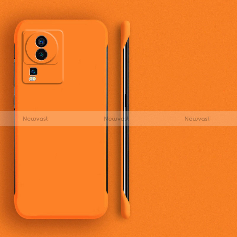 Hard Rigid Plastic Matte Finish Frameless Case Back Cover for Vivo iQOO Neo7 SE Orange