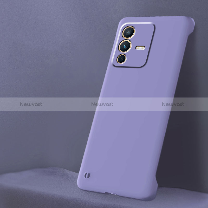 Hard Rigid Plastic Matte Finish Frameless Case Back Cover for Vivo V23 Pro 5G Clove Purple