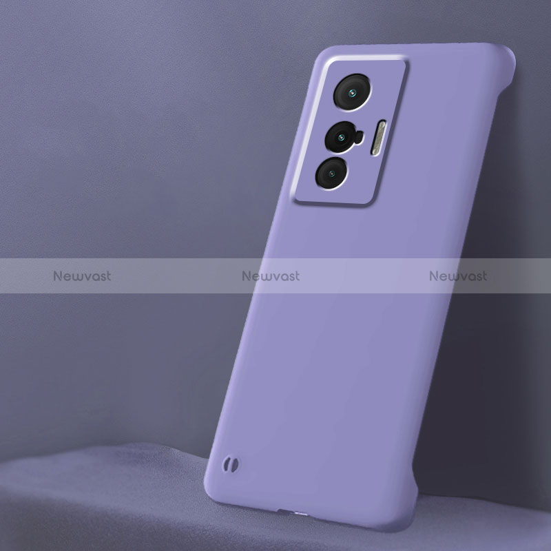 Hard Rigid Plastic Matte Finish Frameless Case Back Cover for Vivo X70 5G Clove Purple