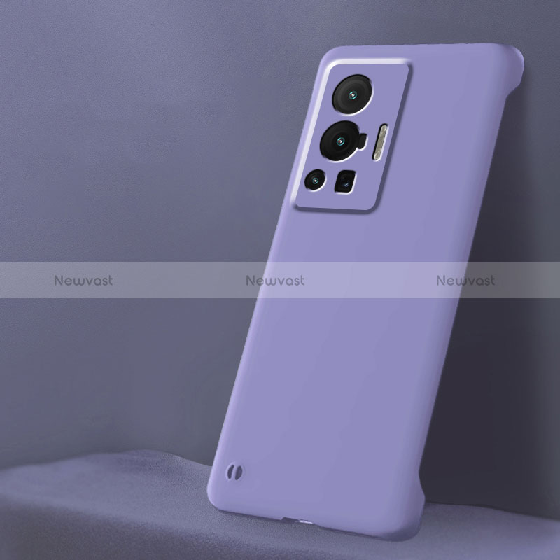 Hard Rigid Plastic Matte Finish Frameless Case Back Cover for Vivo X70 Pro 5G Clove Purple