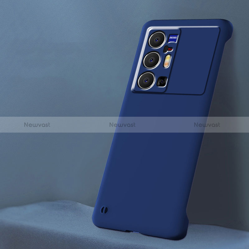 Hard Rigid Plastic Matte Finish Frameless Case Back Cover for Vivo X70 Pro+ Plus 5G Blue