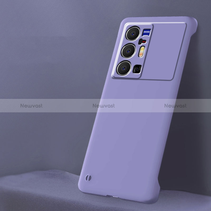 Hard Rigid Plastic Matte Finish Frameless Case Back Cover for Vivo X70 Pro+ Plus 5G Clove Purple