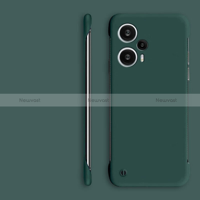 Hard Rigid Plastic Matte Finish Frameless Case Back Cover for Xiaomi Poco F5 5G Green