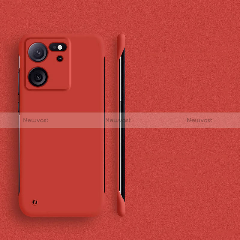 Hard Rigid Plastic Matte Finish Frameless Case Back Cover for Xiaomi Redmi K60 Ultra 5G Red