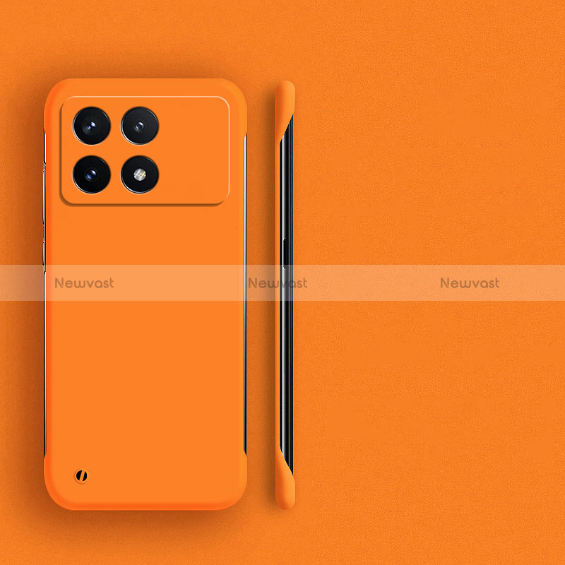 Hard Rigid Plastic Matte Finish Frameless Case Back Cover for Xiaomi Redmi K70 5G Orange