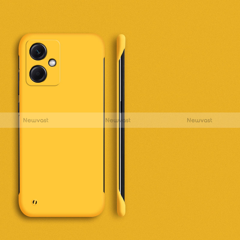 Hard Rigid Plastic Matte Finish Frameless Case Back Cover for Xiaomi Redmi Note 12R Pro 5G Yellow