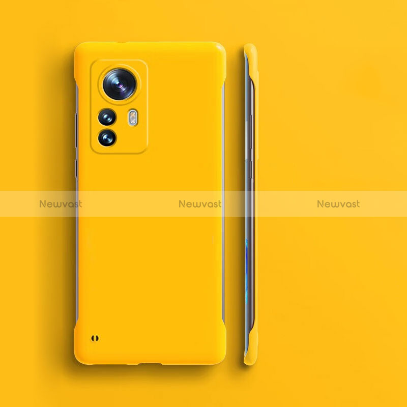 Hard Rigid Plastic Matte Finish Frameless Case Back Cover for Xiaomi Redmi Note 12S Yellow