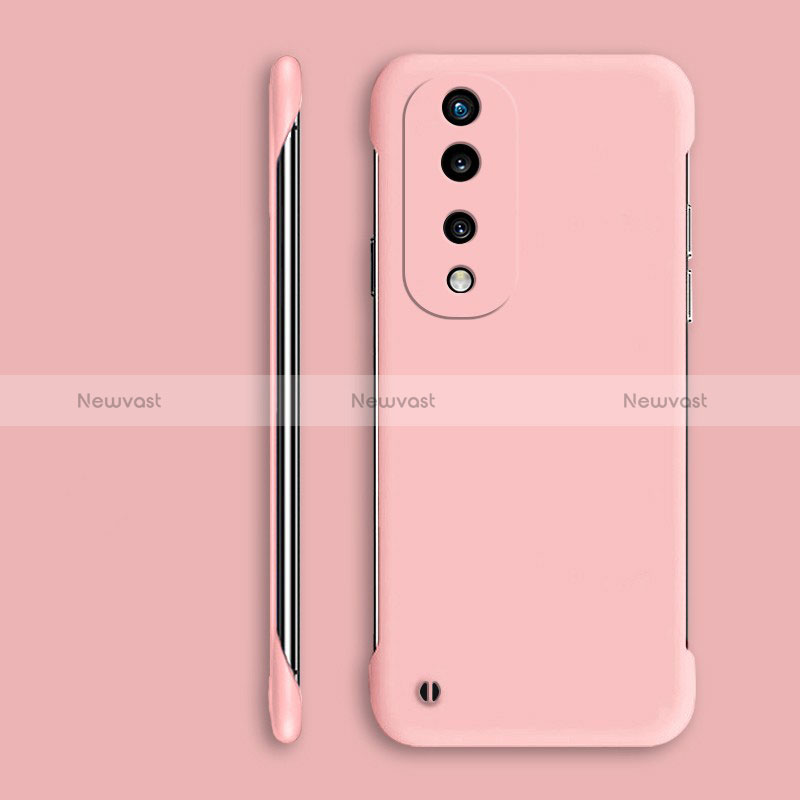 Hard Rigid Plastic Matte Finish Frameless Case Back Cover P01 for Huawei Honor 70 Pro 5G Pink