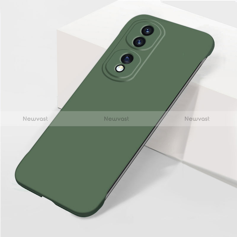 Hard Rigid Plastic Matte Finish Frameless Case Back Cover P01 for Huawei Honor 80 Pro Flat 5G Midnight Green