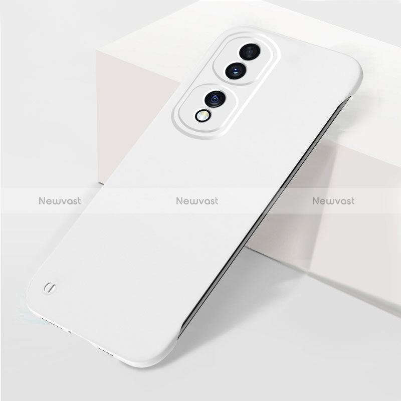 Hard Rigid Plastic Matte Finish Frameless Case Back Cover P01 for Huawei Honor 80 Pro Flat 5G White