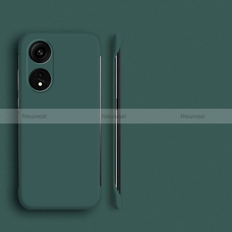 Hard Rigid Plastic Matte Finish Frameless Case Back Cover P01 for Oppo A78 4G Midnight Green